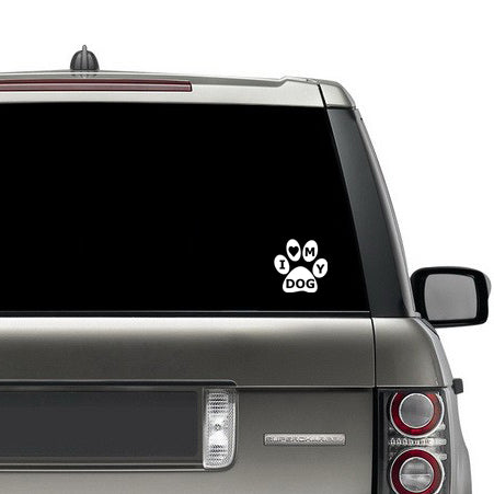 I Love My Dog Decal