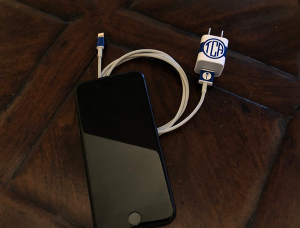 iPhone Charger & Cord Monogram Decal