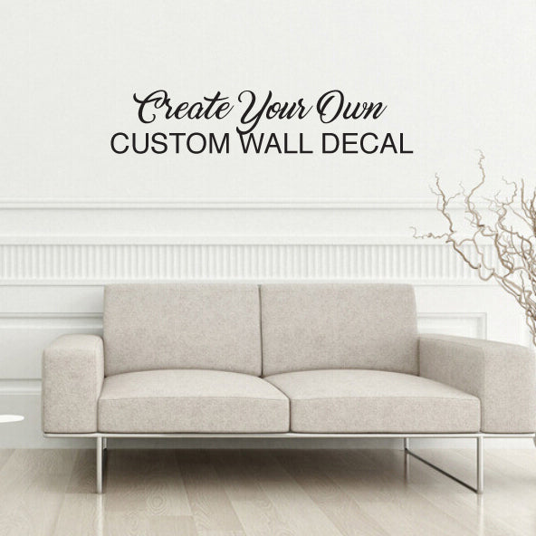 Custom Vinyl Wall Decal Horizontal Rectangle Layout