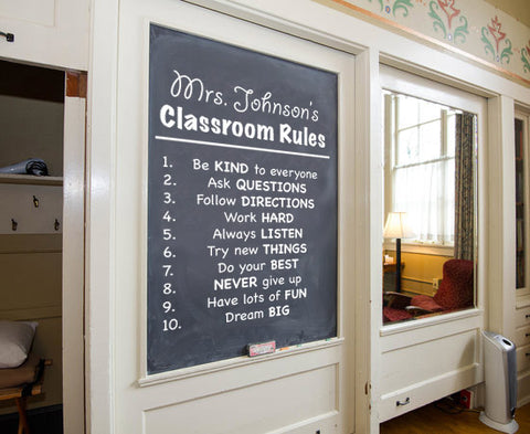 Custom Vinyl Classroom Rules Wall Decal