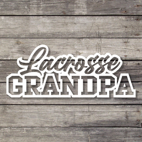 Lacrosse Grandpa Decal
